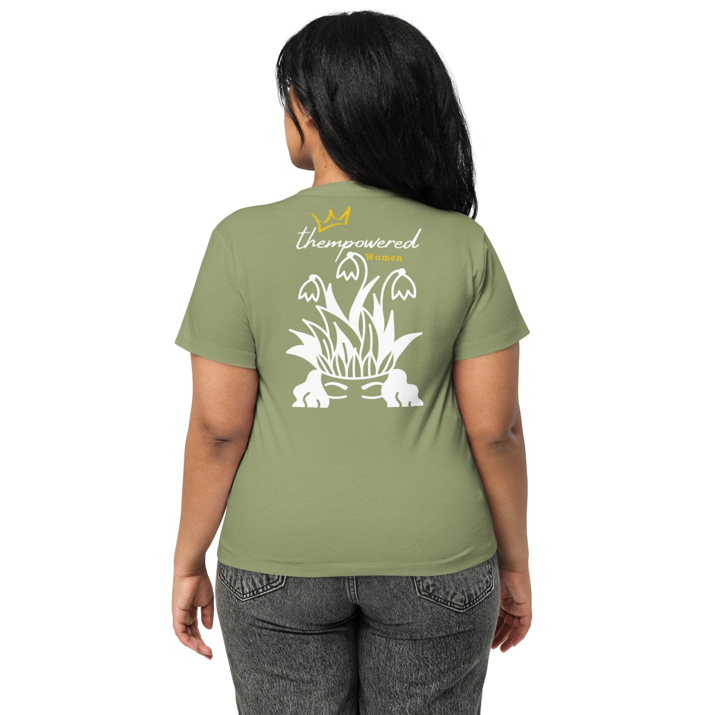 "GROWING AND GLOWING" Women’s High-waisted T-shirt