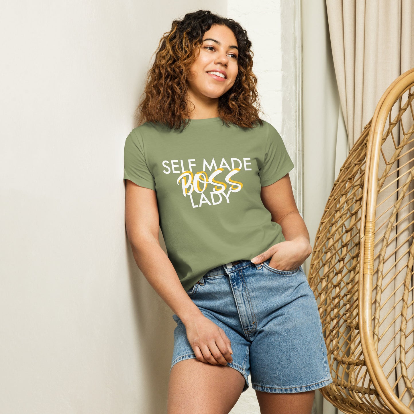 "SELF MADE" Women’s High-waisted T-shirt