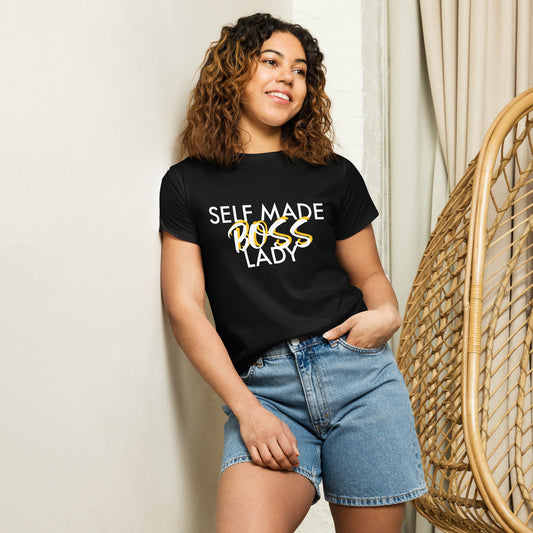 "SELF MADE" Women’s High-waisted T-shirt