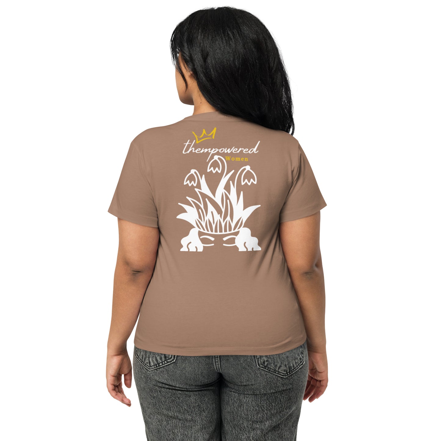 "GROWING AND GLOWING" Women’s High-waisted T-shirt