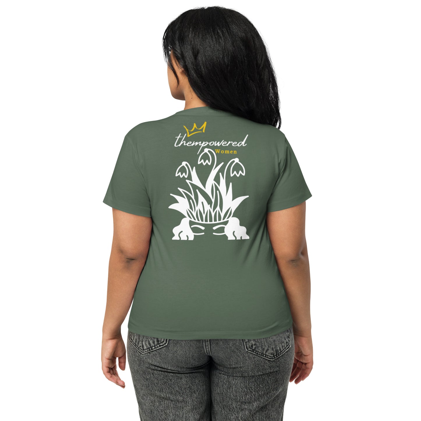 "GROWING AND GLOWING" Women’s High-waisted T-shirt