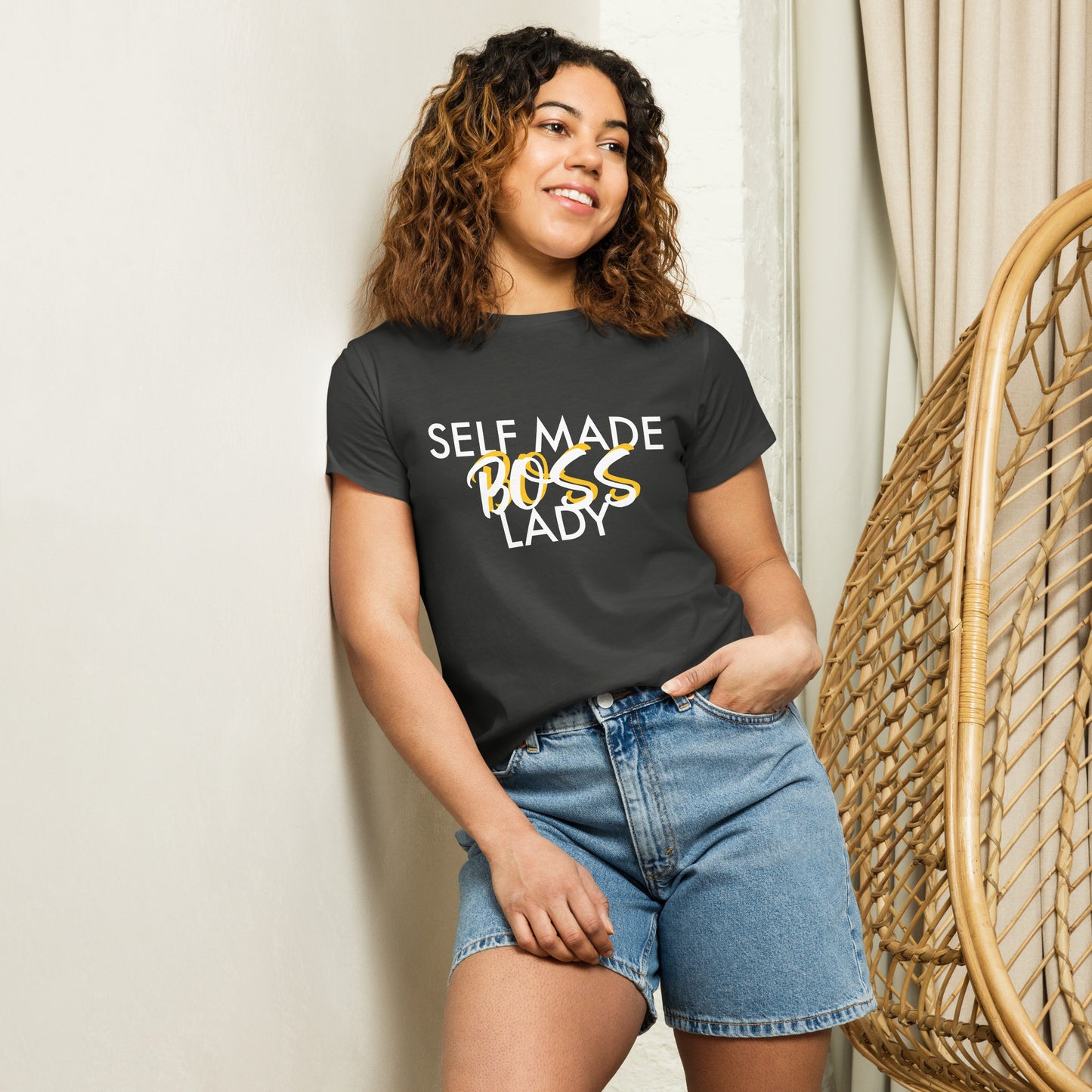 "SELF MADE" Women’s High-waisted T-shirt