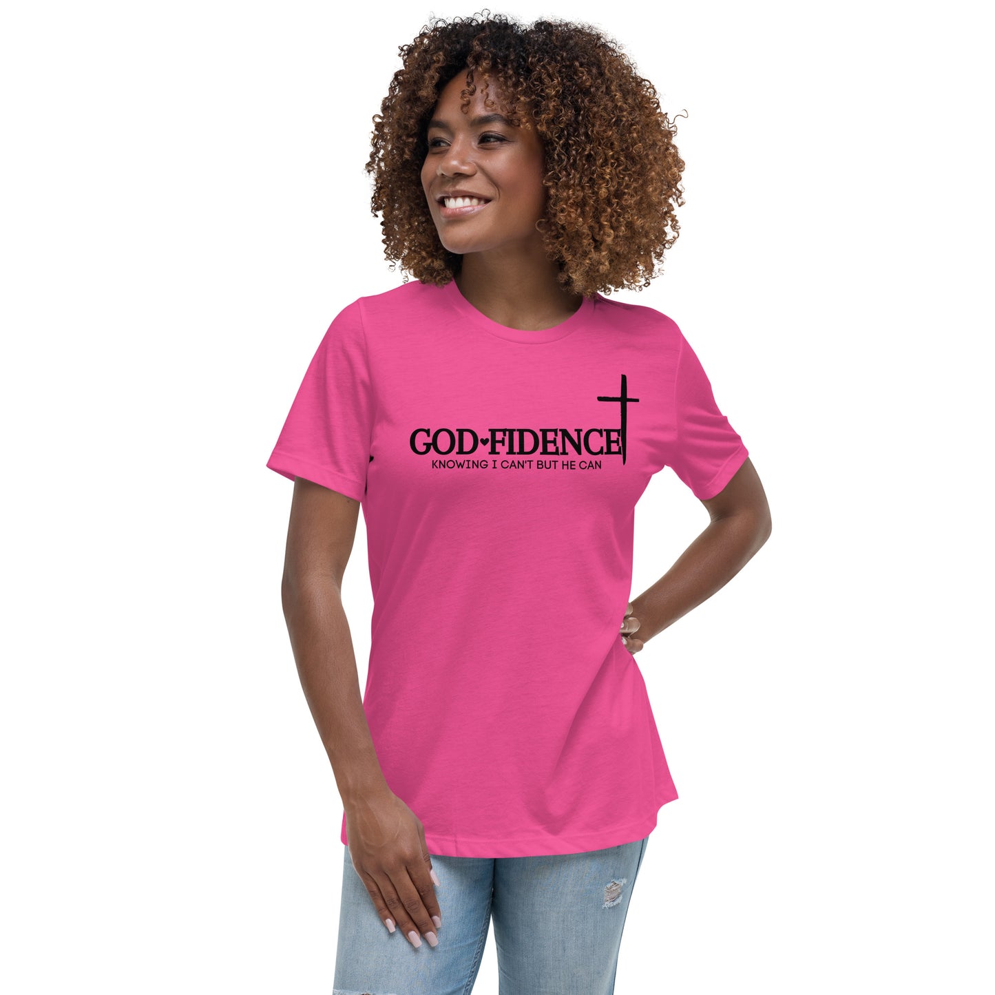 "GODFIDENCE" Women's Relaxed T-Shirt