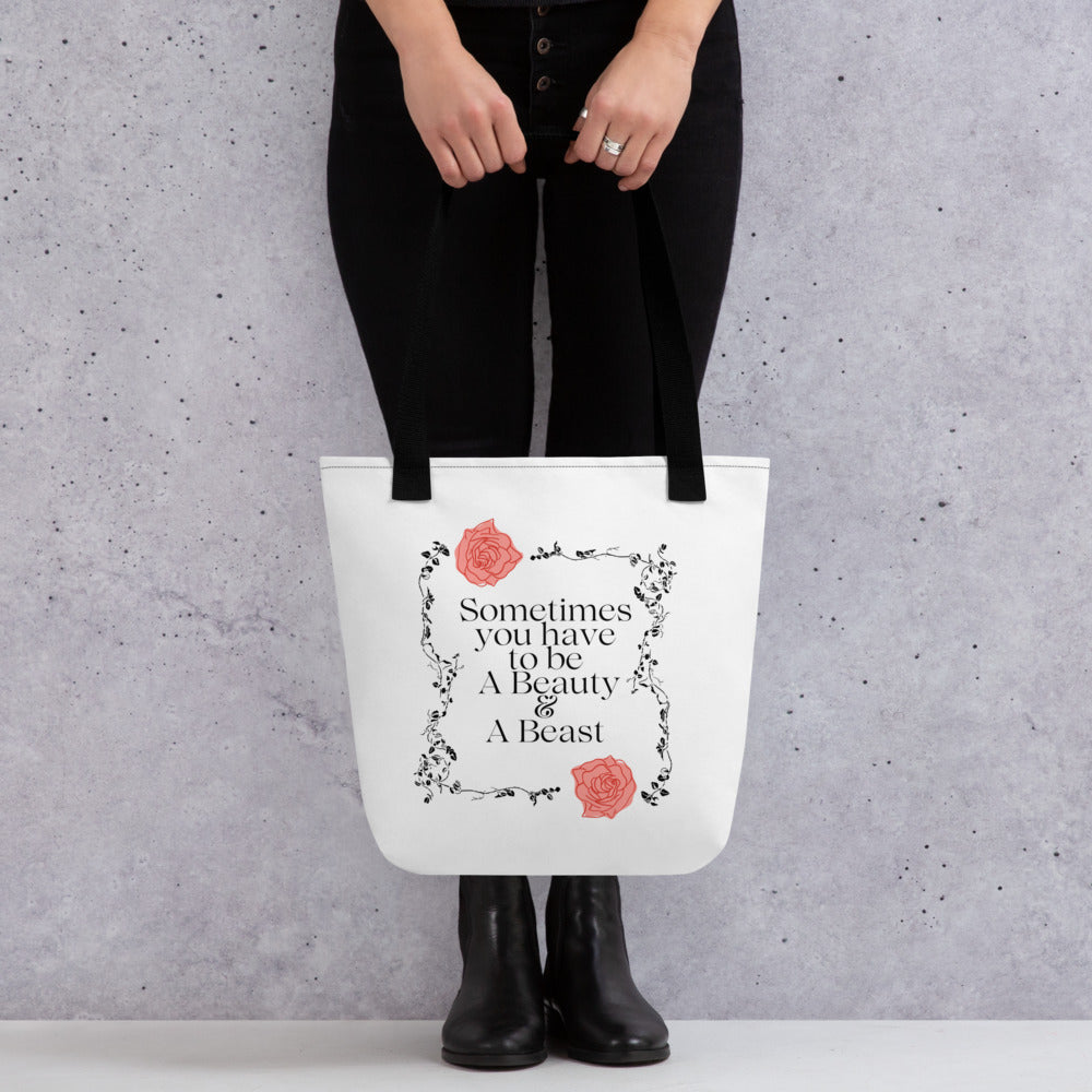 "A Beauty & A Beast" Tote Bag