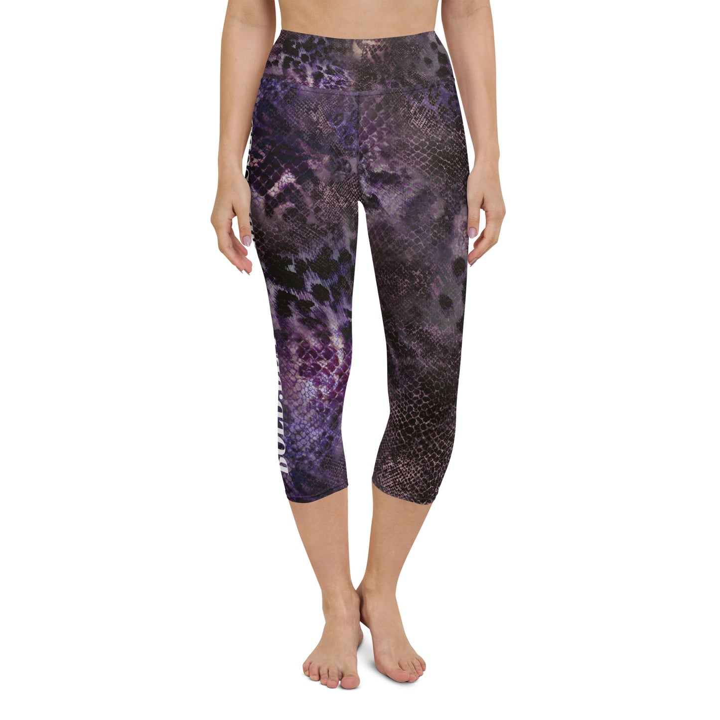 "BOLD.BEAUTIFUL.BLESSED" Yoga Capri Leggings