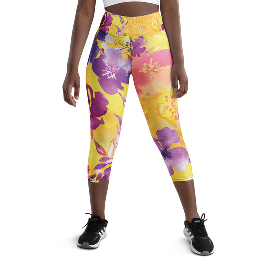 "Bloom" Yoga Capri Leggings