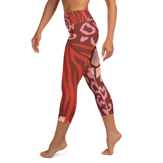 "Safari" Yoga Capri Leggings