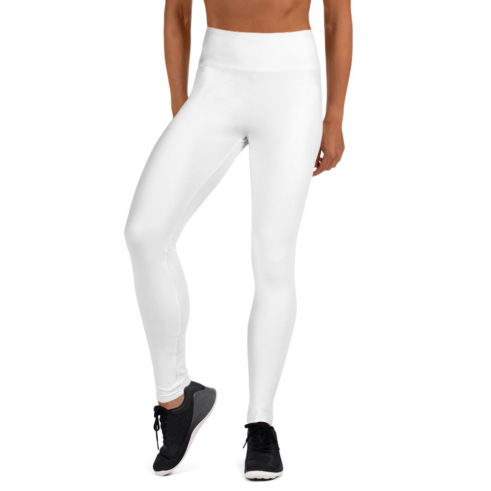 "thempoweredwomen" Plain White Yoga Leggings