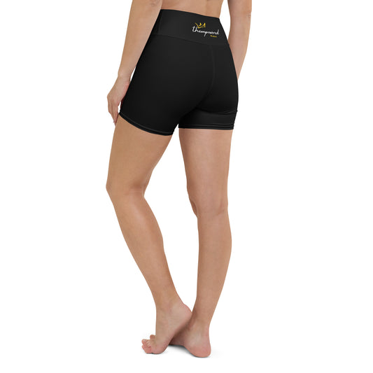 Plain Black Yoga Shorts