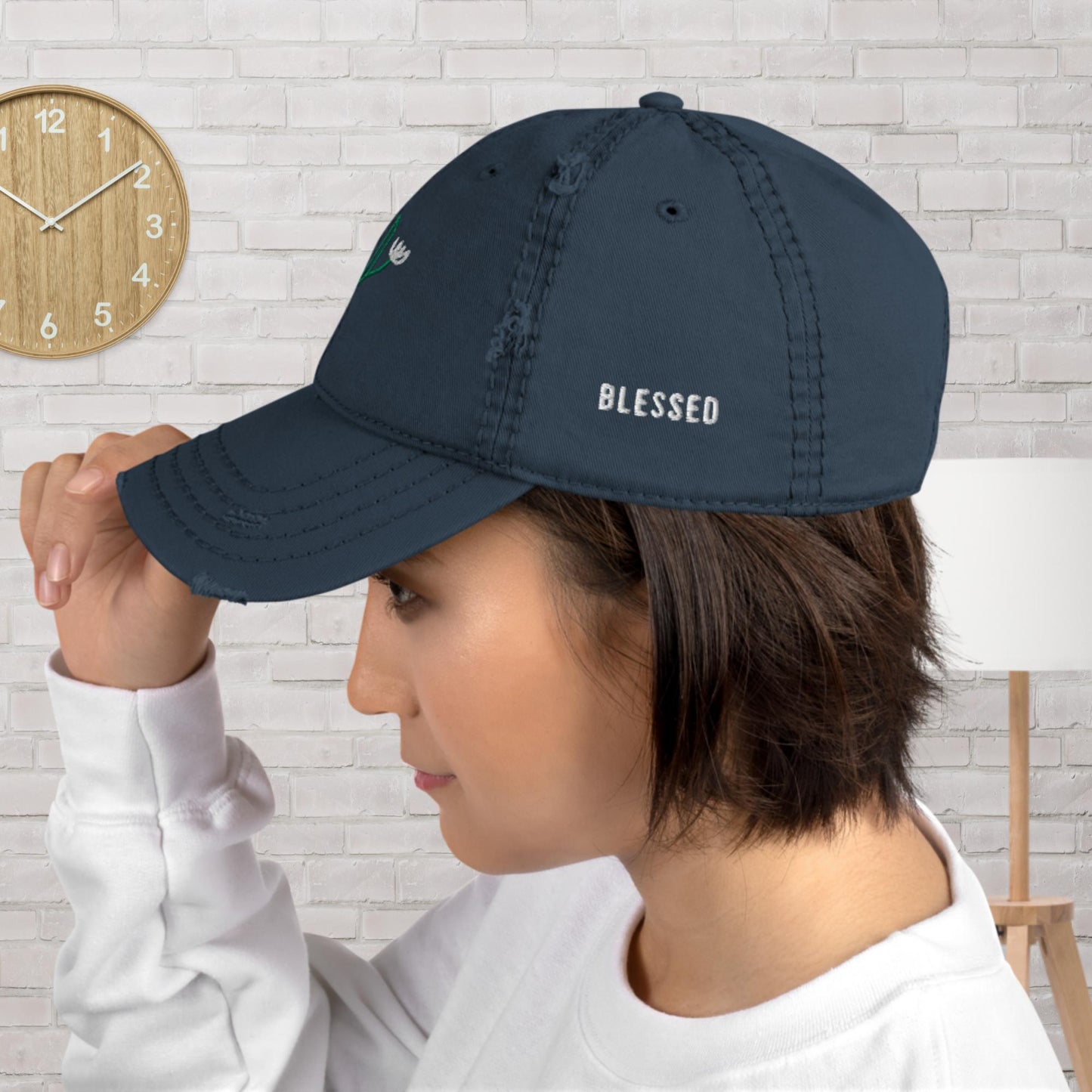 "BLESSED" Distressed Dad Hat