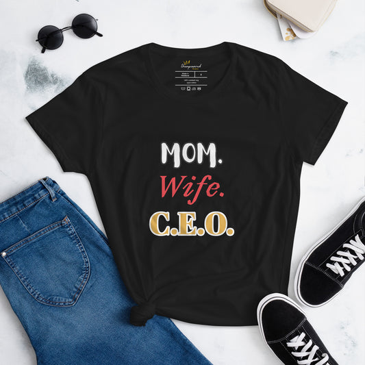 "MOM WIFE CEO" Women's Short Sleeve T-shirt