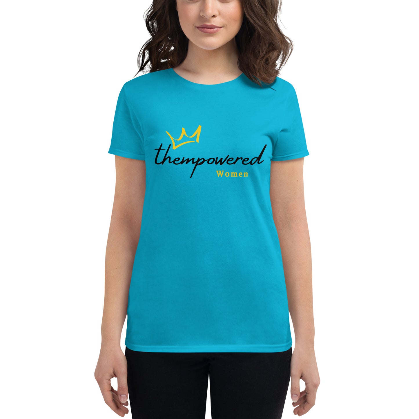 "thempoweredwomen" Black Logo - Women's Short Sleeve T-shirt