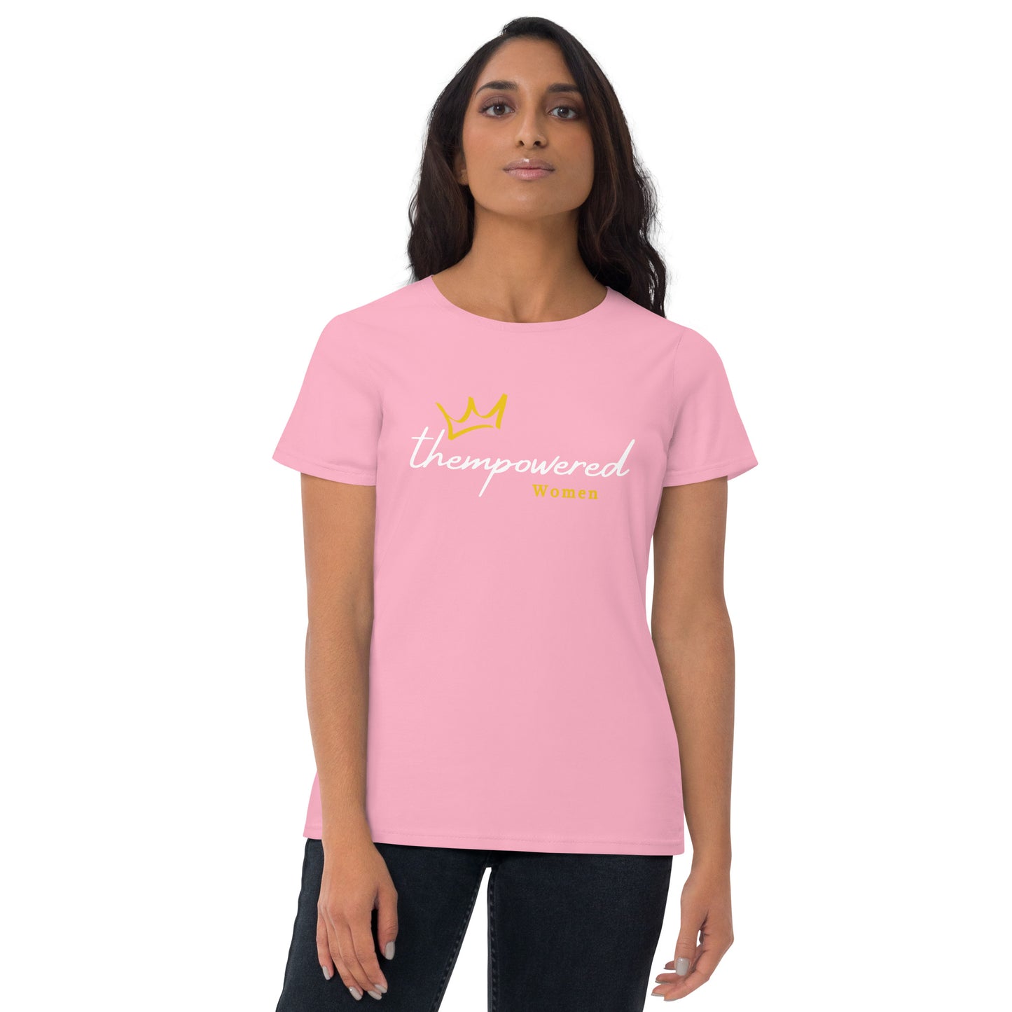 "thempoweredwomen" White Logo - Women's Short Sleeve T-shirt