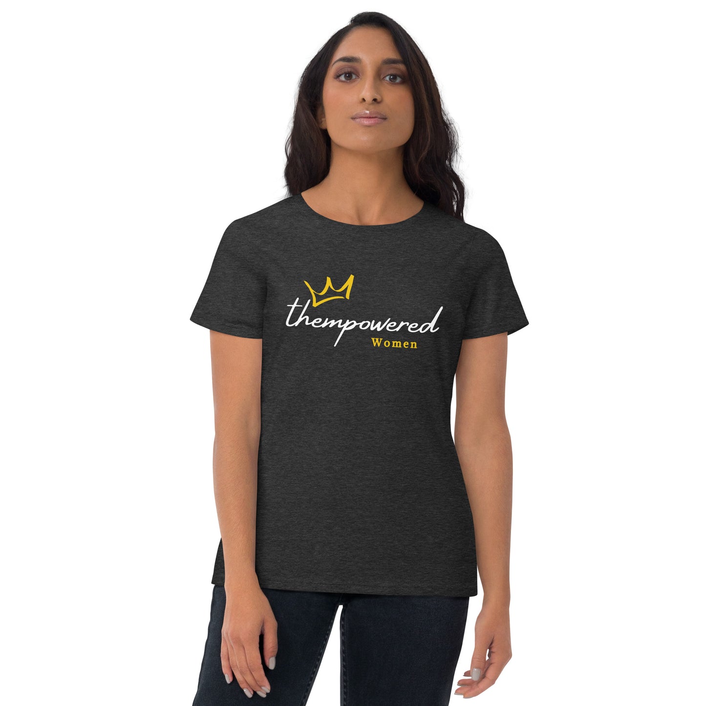 "thempoweredwomen" White Logo - Women's Short Sleeve T-shirt