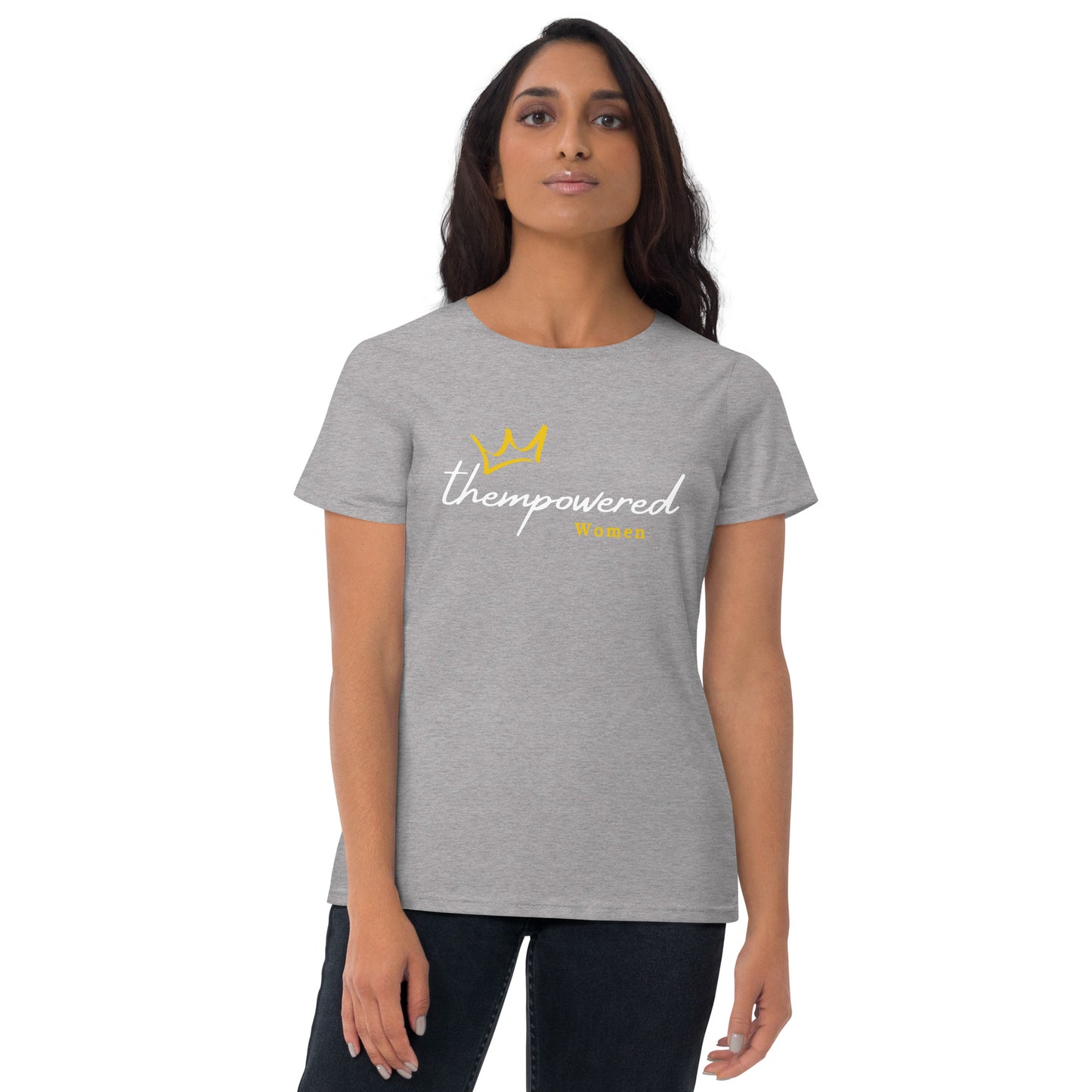 "thempoweredwomen" White Logo - Women's Short Sleeve T-shirt