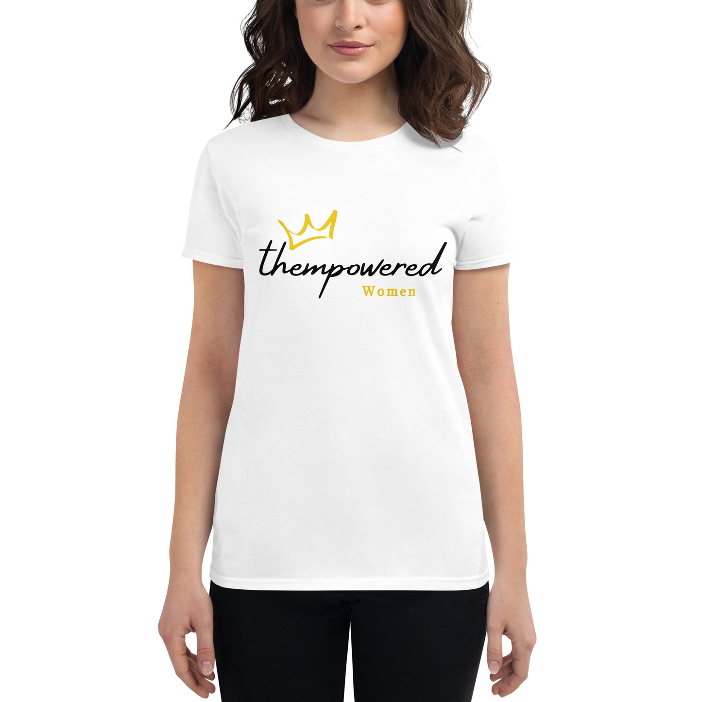 "thempoweredwomen" Black Logo - Women's Short Sleeve T-shirt