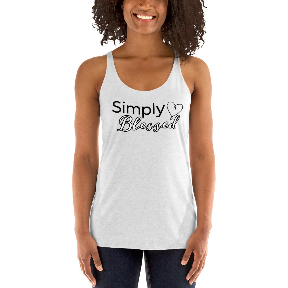 "Simply Blessed" Women's Racerback Tank