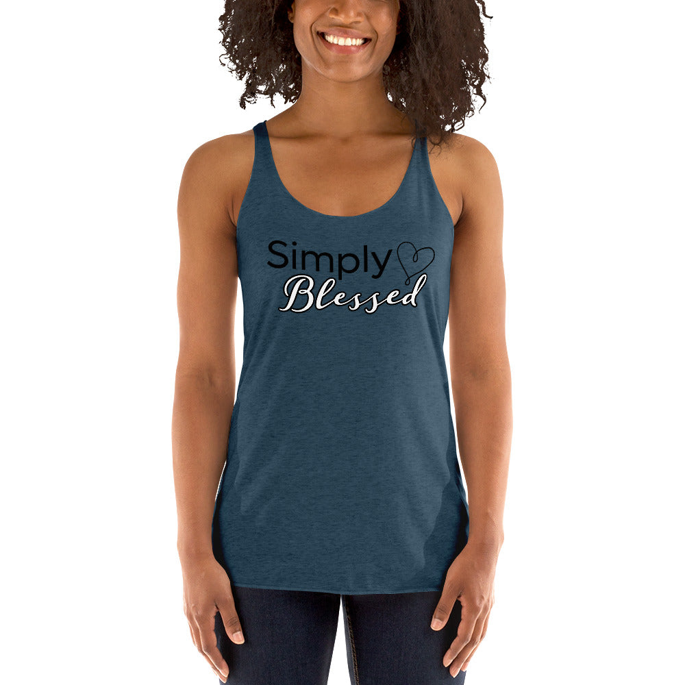 "Simply Blessed" Women's Racerback Tank