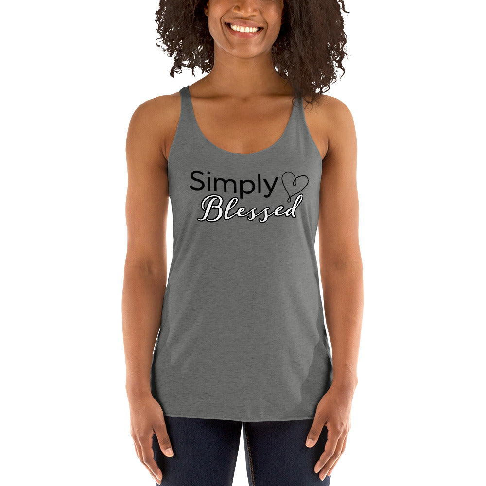 "Simply Blessed" Women's Racerback Tank