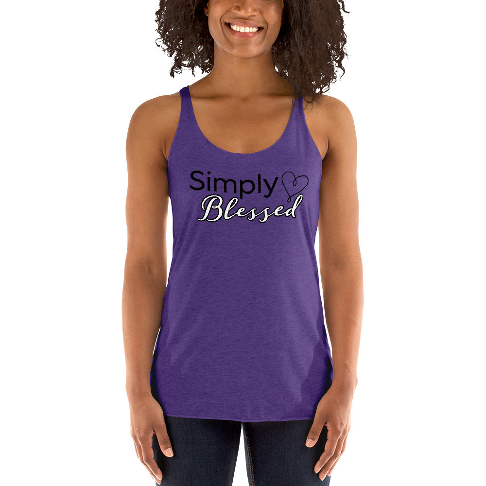 "Simply Blessed" Women's Racerback Tank