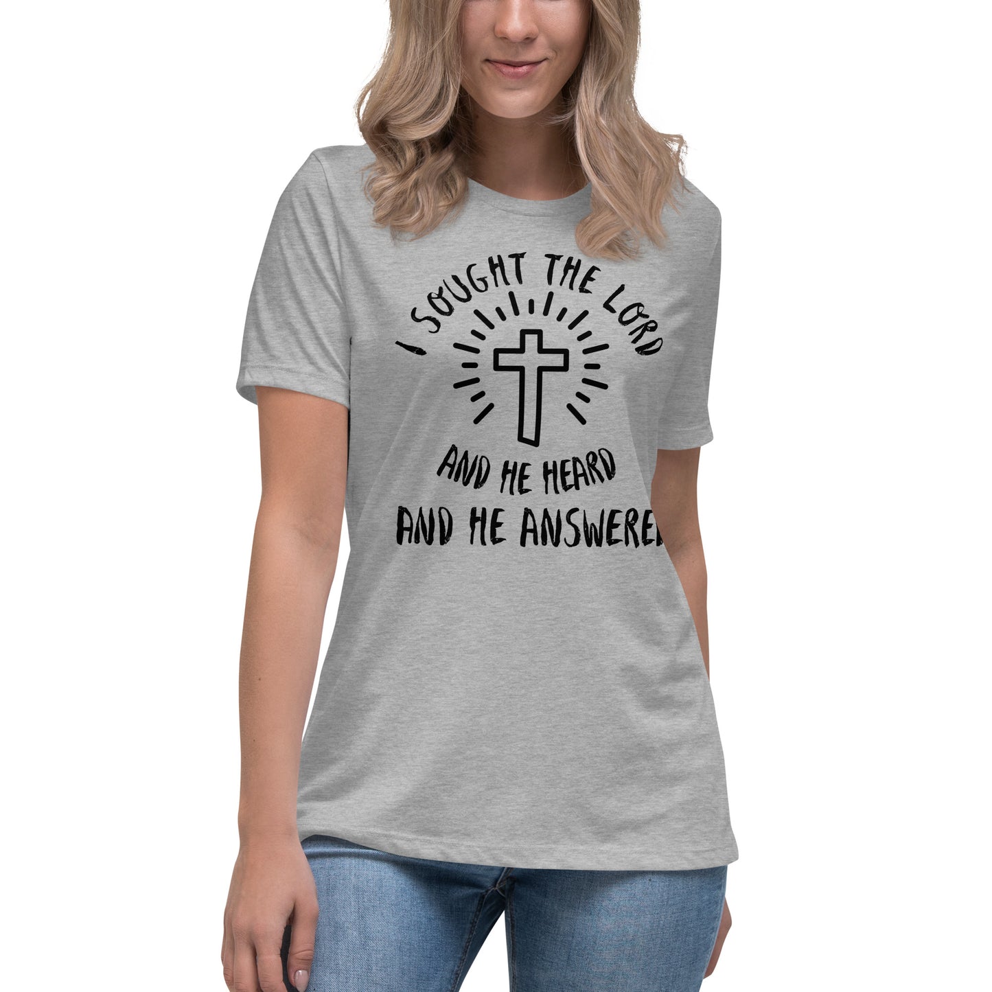 "I SOUGHT THE LORD" Women's Relaxed T-Shirt