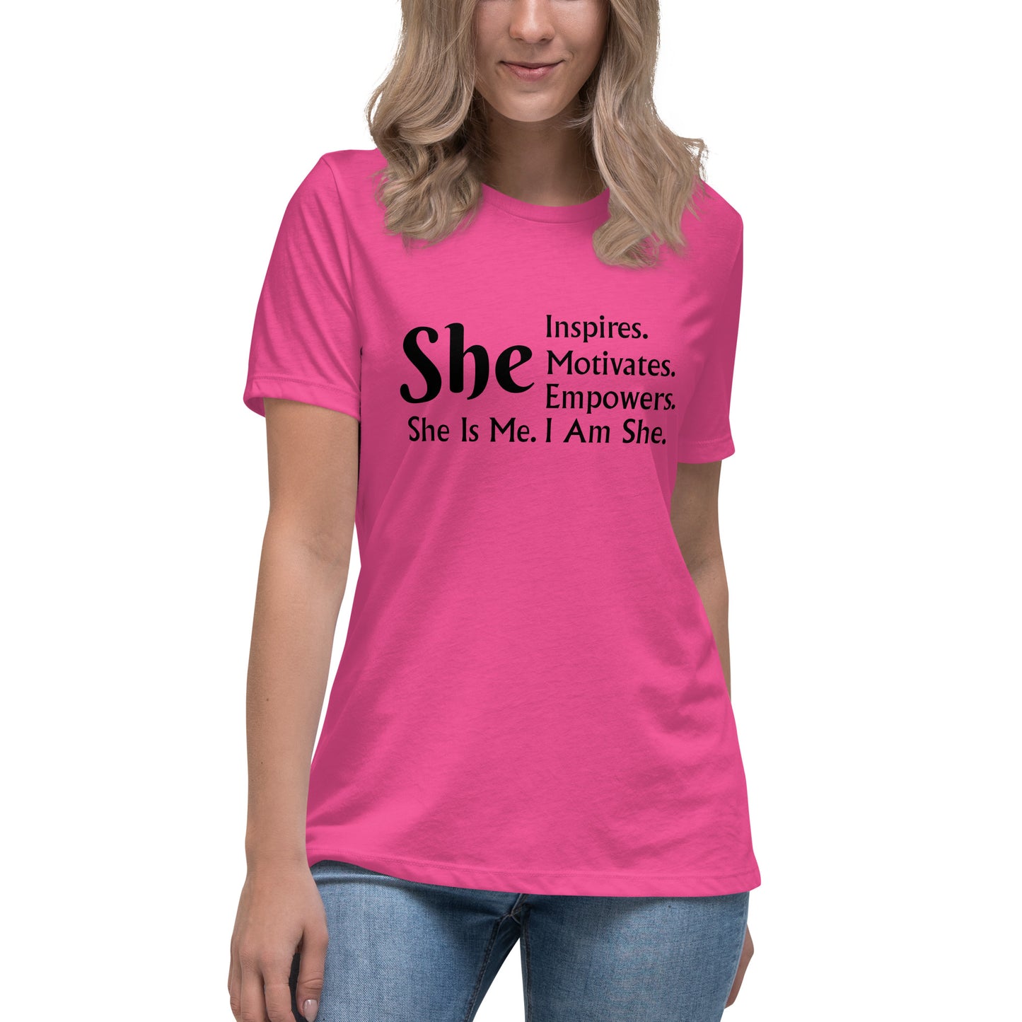 "She" Women's Relaxed T-Shirt