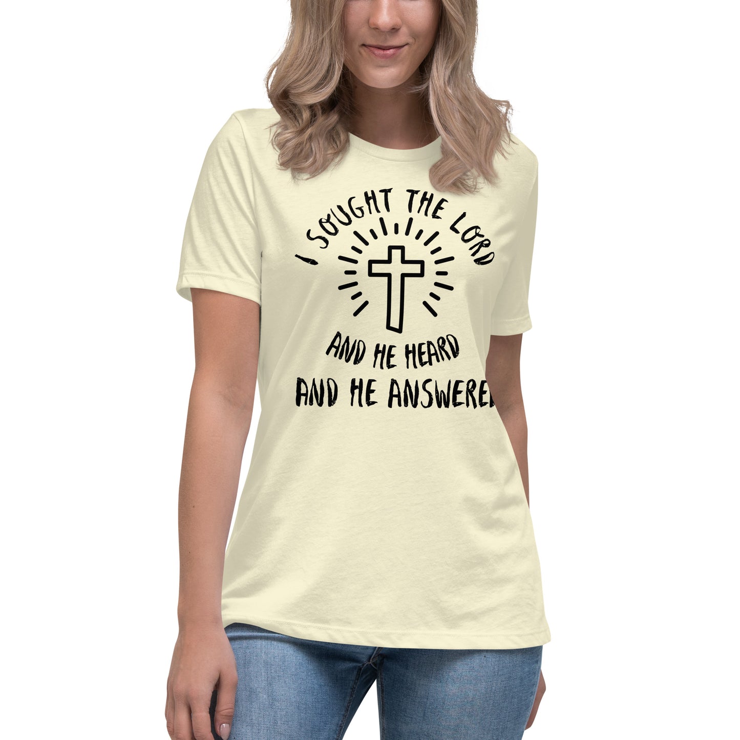 "I SOUGHT THE LORD" Women's Relaxed T-Shirt