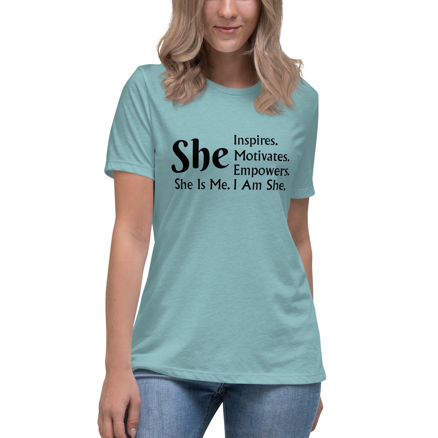 "She" Women's Relaxed T-Shirt