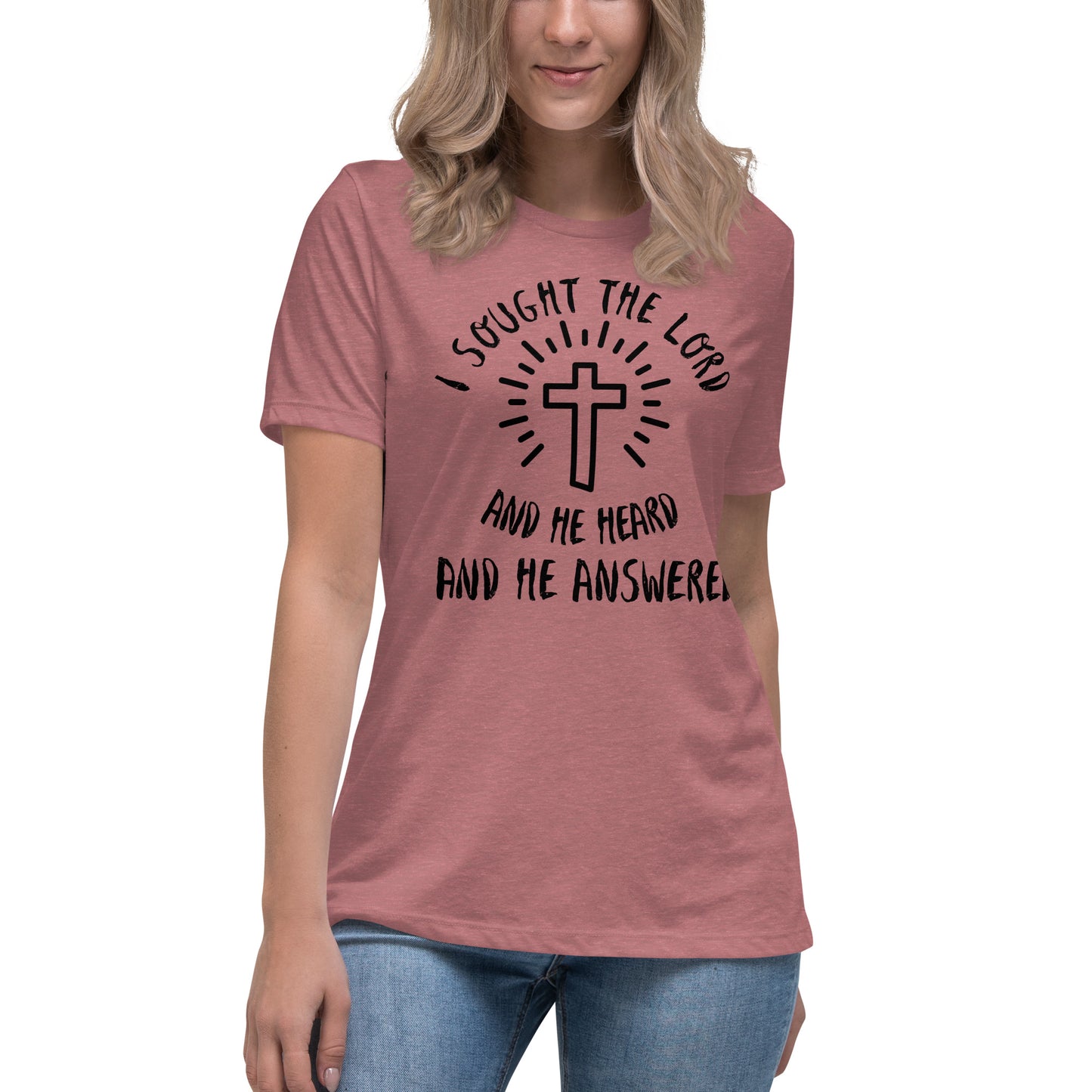 "I SOUGHT THE LORD" Women's Relaxed T-Shirt