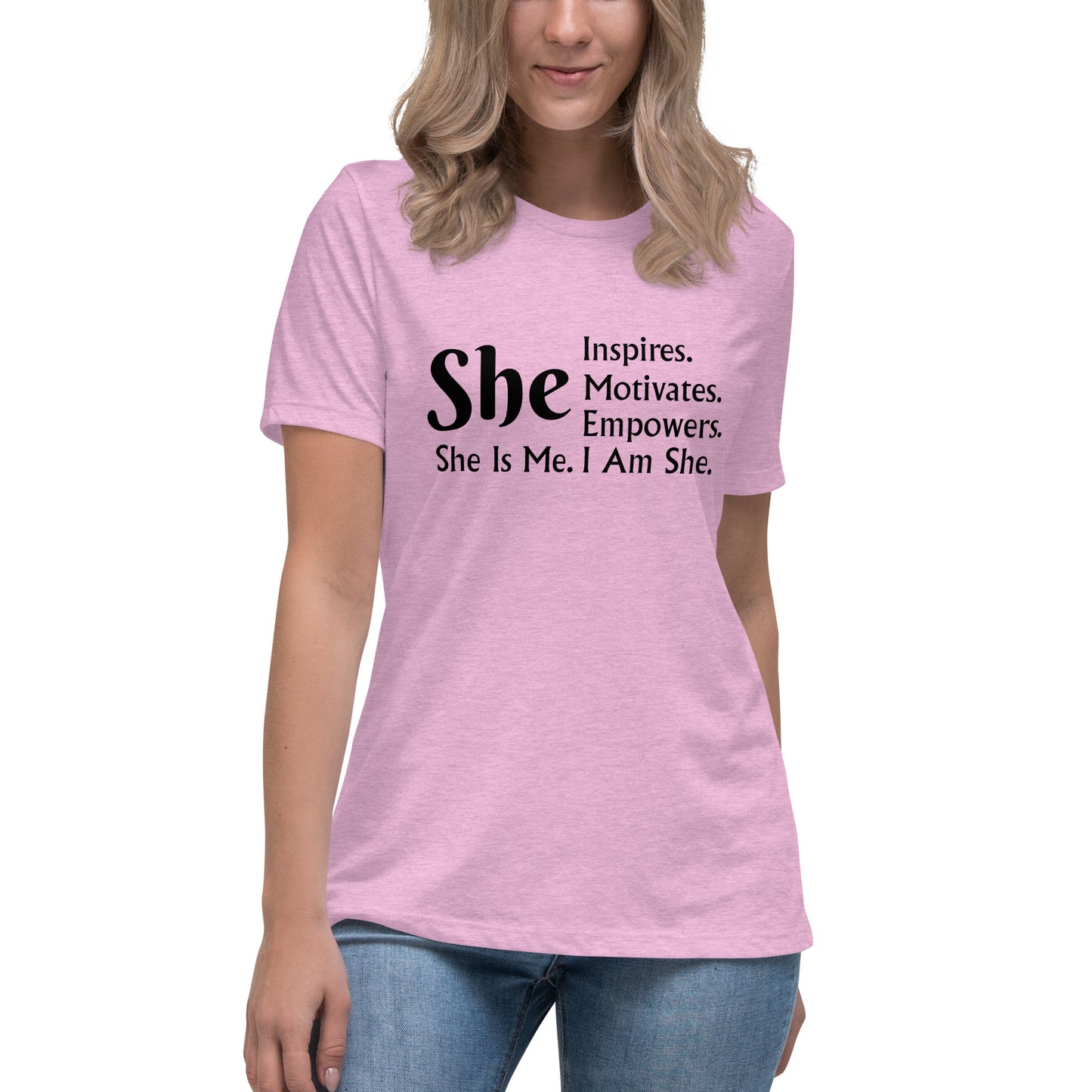 "She" Women's Relaxed T-Shirt