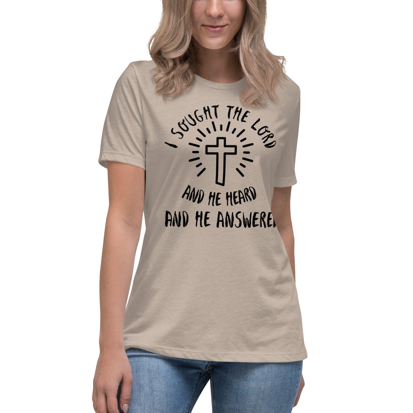 "I SOUGHT THE LORD" Women's Relaxed T-Shirt