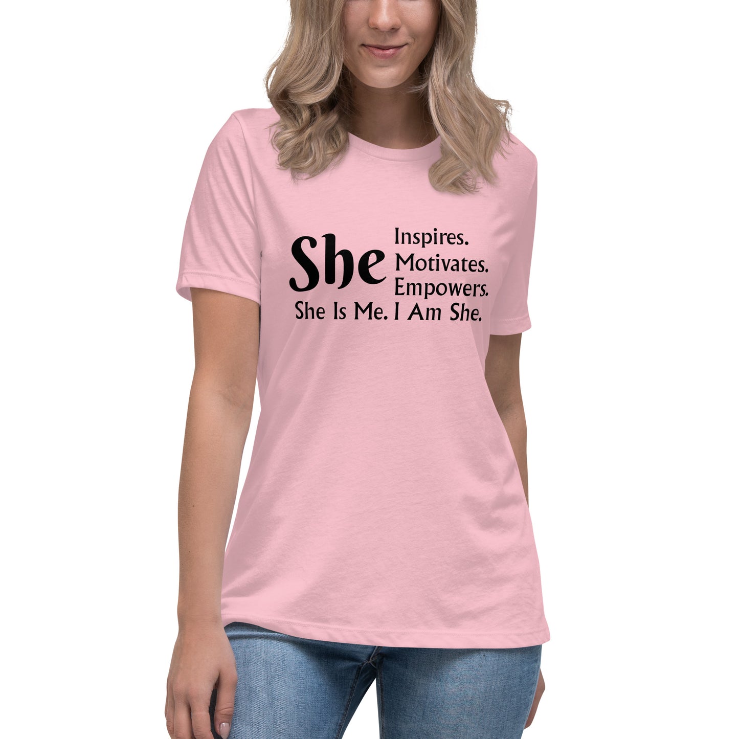 "She" Women's Relaxed T-Shirt