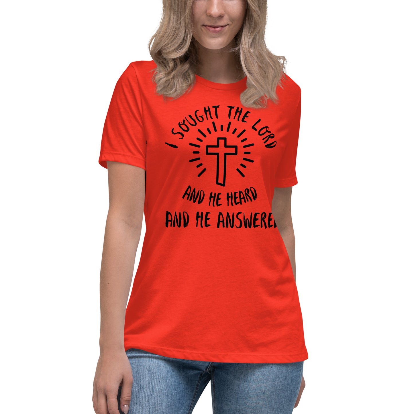 "I SOUGHT THE LORD" Women's Relaxed T-Shirt